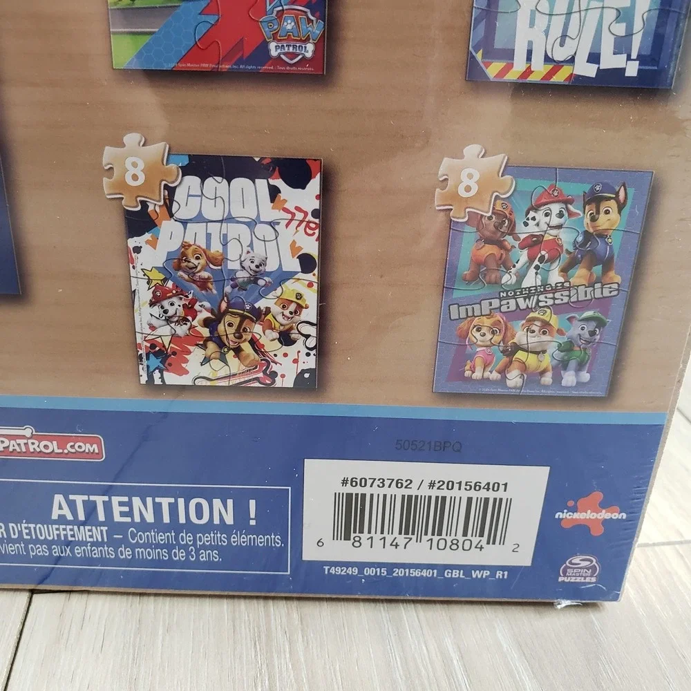 Paw Patrol Wood Puzzle 5-piece Jigsaw Chase Marshall‎ Skye Set Storage Tray Gift